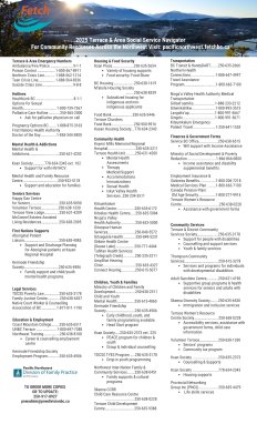 2025 Terrace & Area SOCIAL SERVICES NAVIGATOR